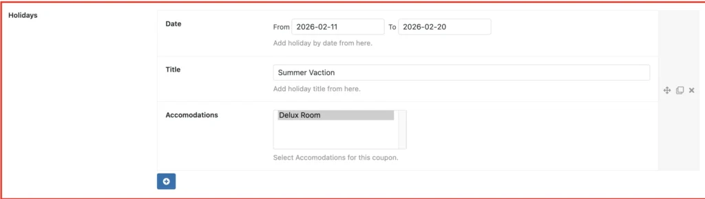 Room Availability Calendar