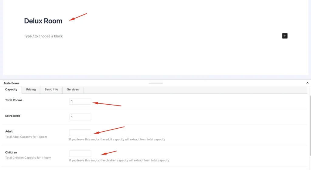 Room Availability Calendar